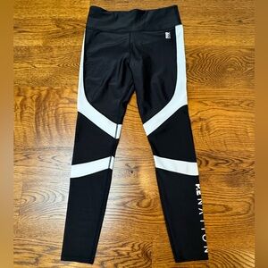 P.E Nation Black and White Flex Legging. Size L.